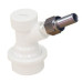 Hose Barb with Nut for Corny Keg Connector (1/4 MFL fitting) - thread 7/16-20 UNF