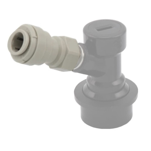 Fast Connection for Beer Hose 3/8 (9,5 mm OD) to Corny Keg Connector - thread 7/16-20 UNF (1/4 MFL)