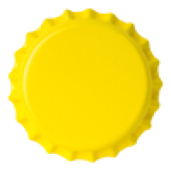 Crown Caps - 26 mm - yellow - 100 pcs