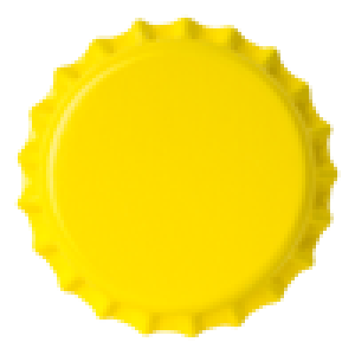 Crown Caps - 26 mm - yellow - 100 pcs
