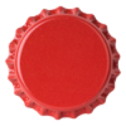 Crown Caps - 26 mm - red - 100 pcs