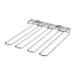 Окачвалка за чаши със столче - Хром - 3 канала